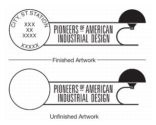 Stamp Announcement 11-31: Pioneers of American Industrial Design, Cancellation Art