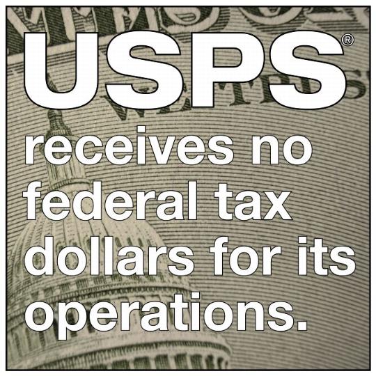 PB 22321 - Back Cover - USPS receives no federal tax dollars for its operations