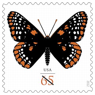 Stamp Announcement 12-6: Baltimore Checkerspot (Butterfly)