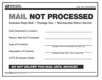 Mail Not Processed