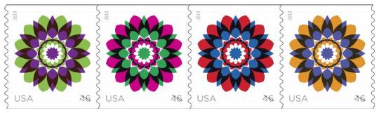 Stamp Announcement 13-02: Kaleidoscope Flowers Stamp