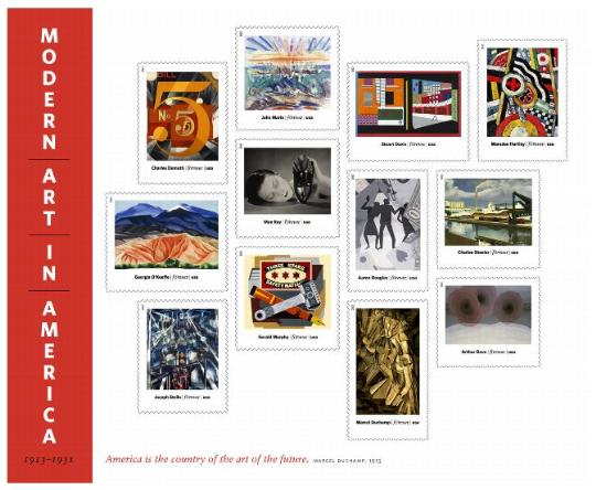 Stamp Announcement 13-15: Modern Art in America 1913-1931 Stamp