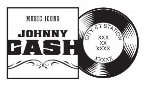 Finalizing Johnny Cash Stamp, Pictorial Postmark Art