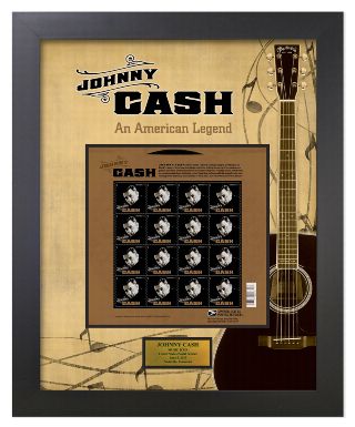 Johnny Cash "An American Legend" framed stamp