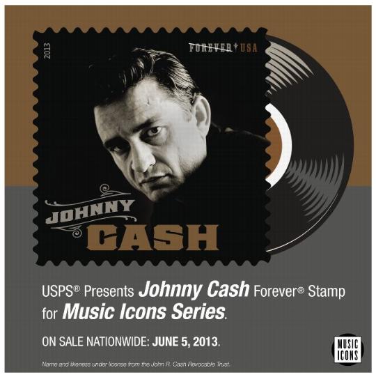 Postal Bulletin 22365, June 13, 2013 - Back Cover - JOHNNY CASH Stamp