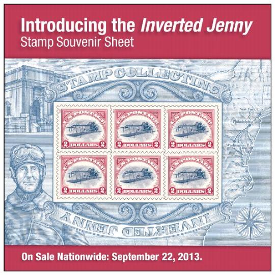 PB 22375, October 31, 2013, Back Cover - Introducing the Inverted Jenny Stamp Souvenir Sheet
