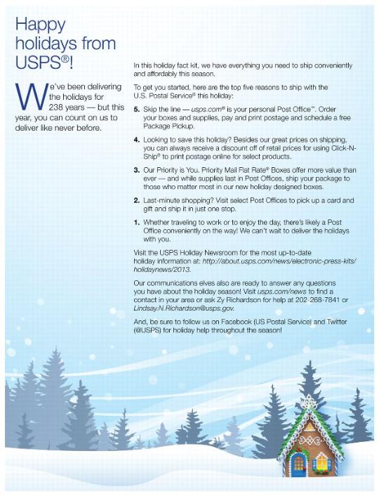 Happy holidays from USPS