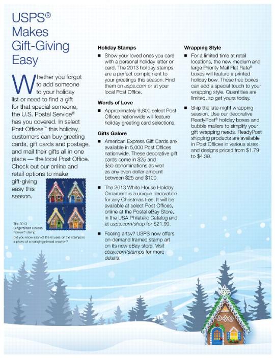 USPS Makes Gift-Giving Easy