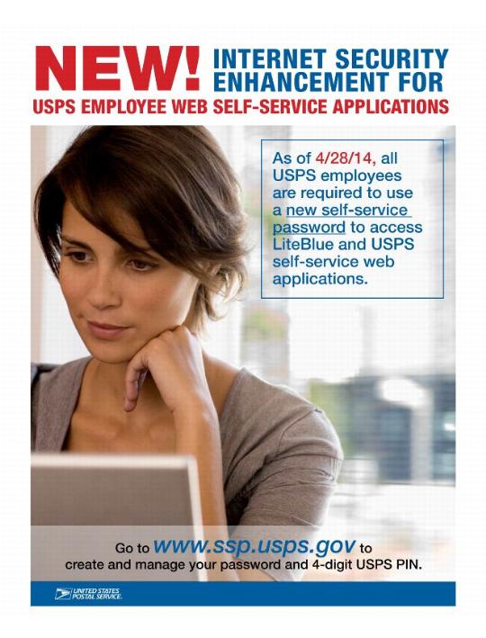 NEW! INTERNET SECURITY ENHANCEMENT FOR USPS EMPLOYEE WEB SELF-SERVICE APPLICATIONS Poster