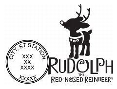 Rudolph the Red-Nosed Reindeer Stamp Pictorial Postmark Art