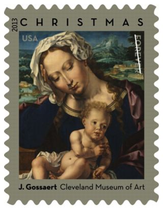 Gossaert Madonna and Child Stamp