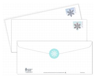 Snowflakes Stamped Envelopes Ten Pack