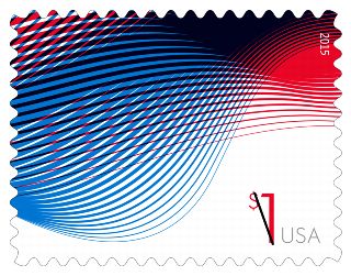 Stamp Announcement 15-02: $1.00 Patriotic Waves Stamp