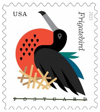 Stamp Announcement 15-22: Coastal Birds Stamps - Frigatebird