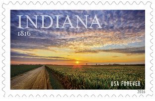 Stamp Announcement 16-21: Indiana Statehood Stamp