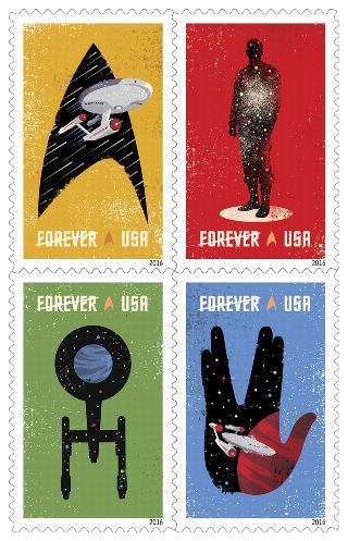 Stamp Announcement 16-33: Star Trek Stamps