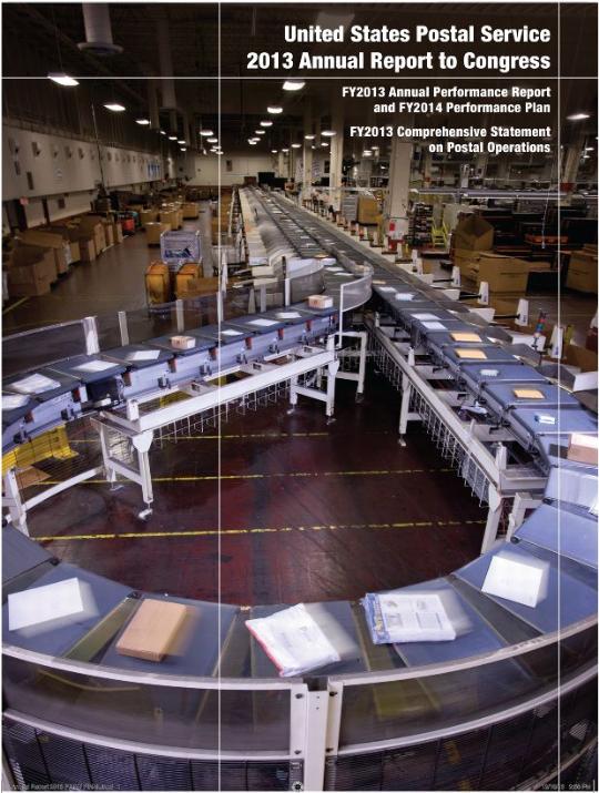 United States Postal Service 2013 Annual Report to Congress - Front Cover