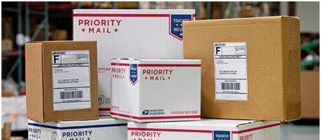 priority mail and first class mail packages
