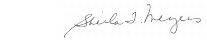 Signature of Sheila T. Meyers