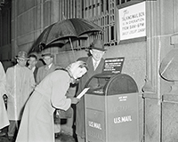 Talking mailbox, 1956