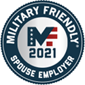Image of the Military Friendly Spouse Employer 2021 award logo