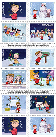 2015 Charlie Brown Christmas stamps
