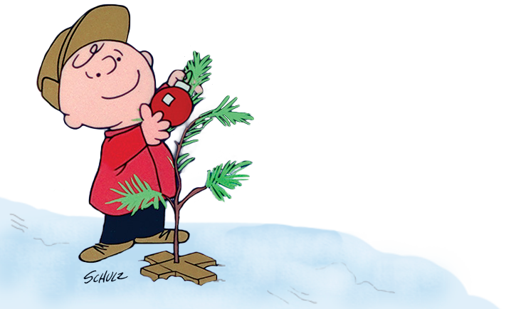 Charlie Brown and his Christmas tree