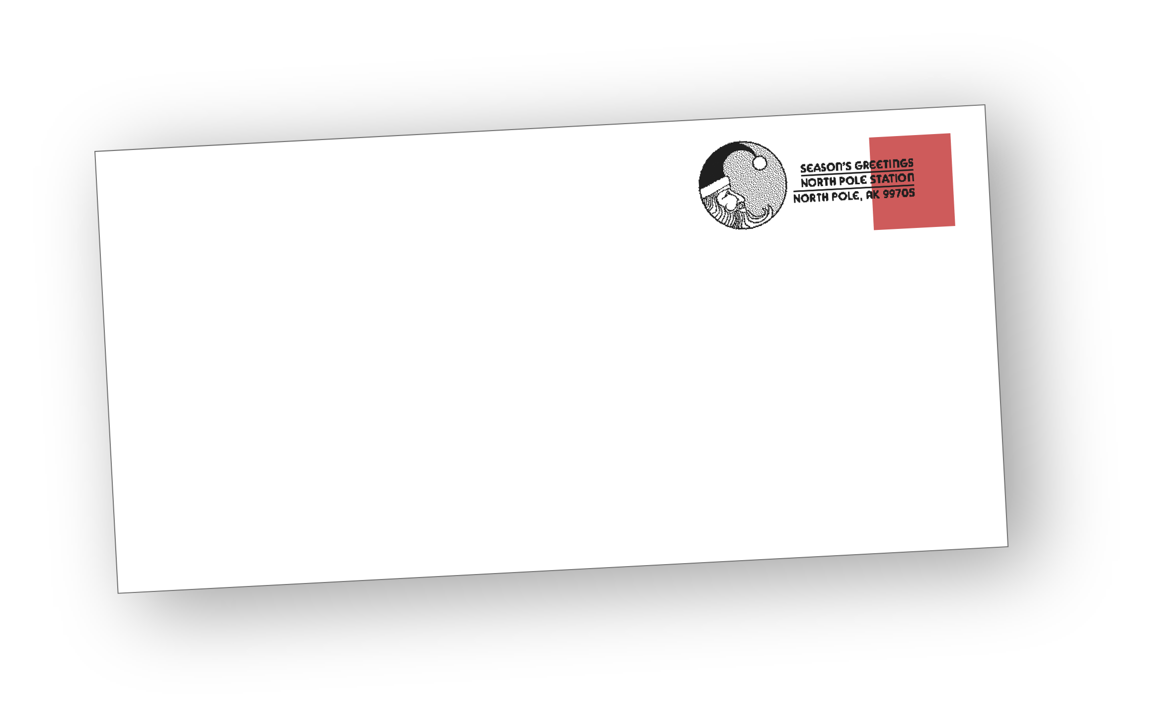 envelope with North Pole Postmark example