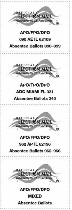a slip for each category, which there are 4, to direct bundles to the appropriate gateway; each slip contains the oem logo for secure identifiaction