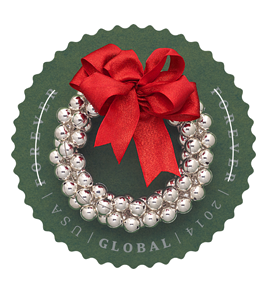 Holiday stamp image: Global Silver Bells Wreath