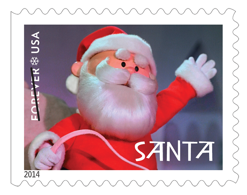 Santa holiday stamp