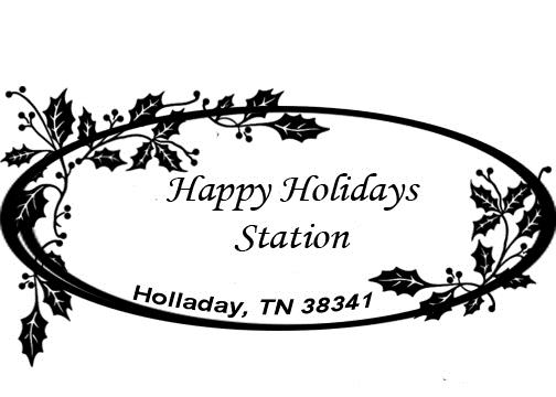 Happy Holidays Station postmark image