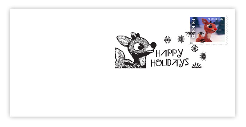 Rudolph holiday postmark image