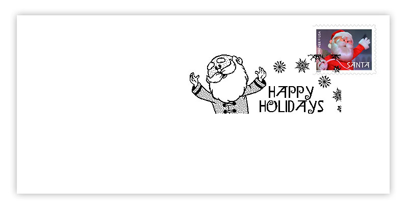 Santa holiday postmark image