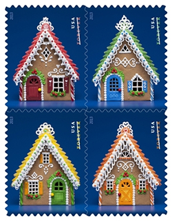 Gingerbread Houses Forever Stamps