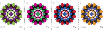 Postal Service Issues Unique Kaleidoscope Flowers Stamps