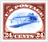 Original Inverted Jenny stamp