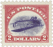 Reissued Inverted Jenny collector's stamp