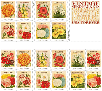Vintage Seed Packets Commemorative Forever Stamps