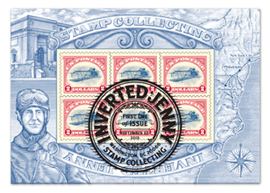 Inverted Jenny First Day Cancelled Full Sheet