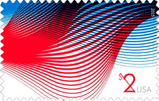 Patriotic Wave stamp