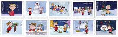 Charlie Brown Christmas Forever stamps