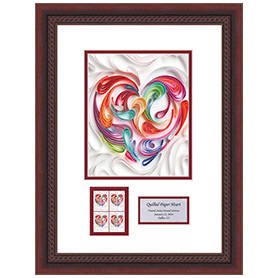 Quilled Paper Heart Framed Art