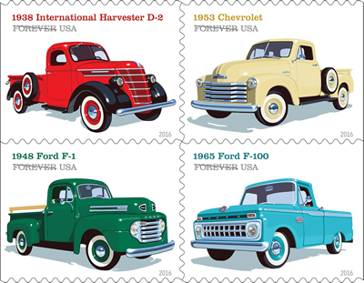 Pickup Trucks Forever stamps