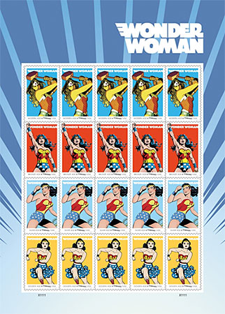 Wonder Woman’s 75th anniversary Forever stamps