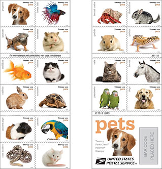 Pets Forever stamps 