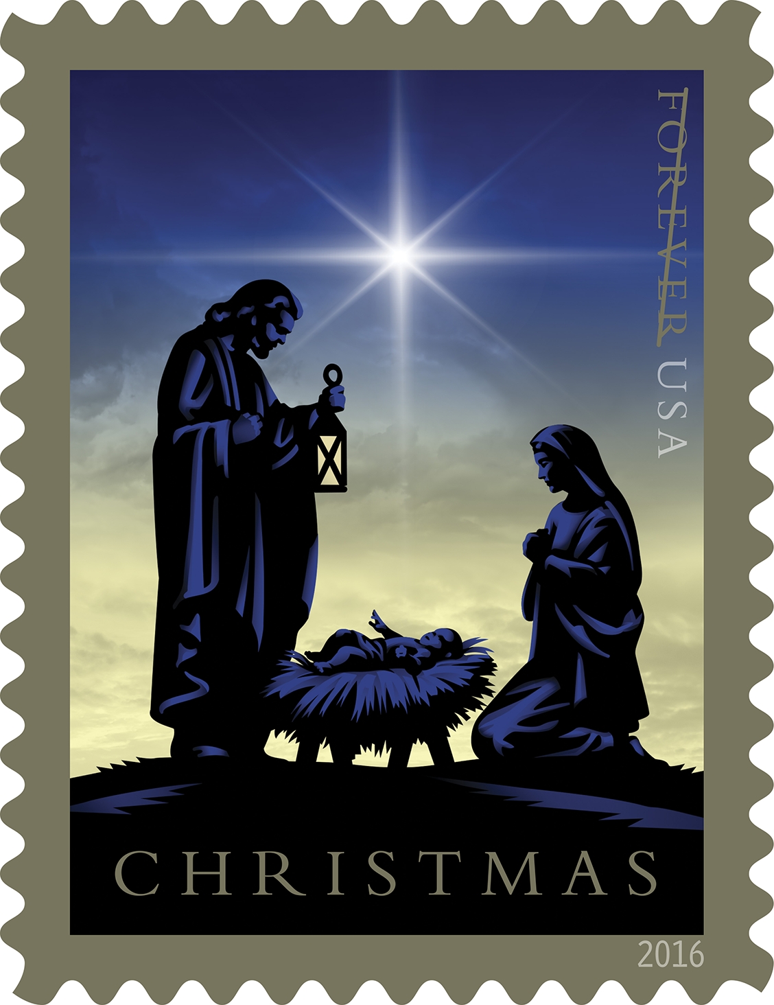 Christmas Stamp - Ships in One Business Day!