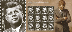 Stamp commemorating JFK’s birth centennial