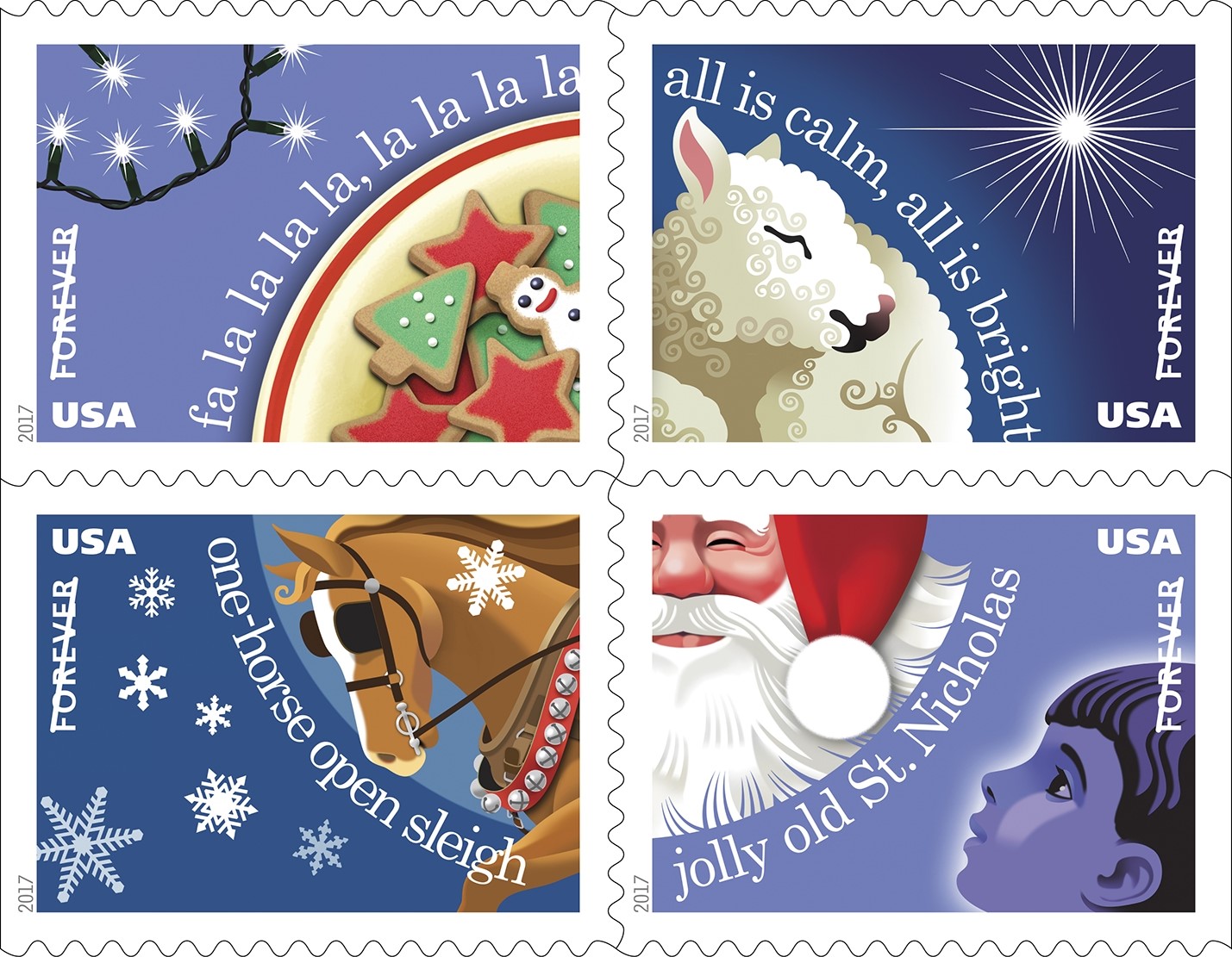 Christmas Carols Forever Stamps