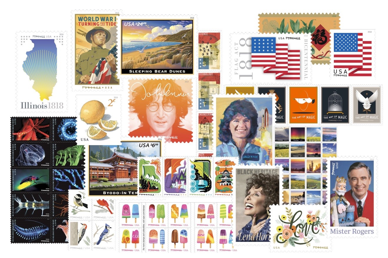 USPS unveils sneak peek of 2018 stamps